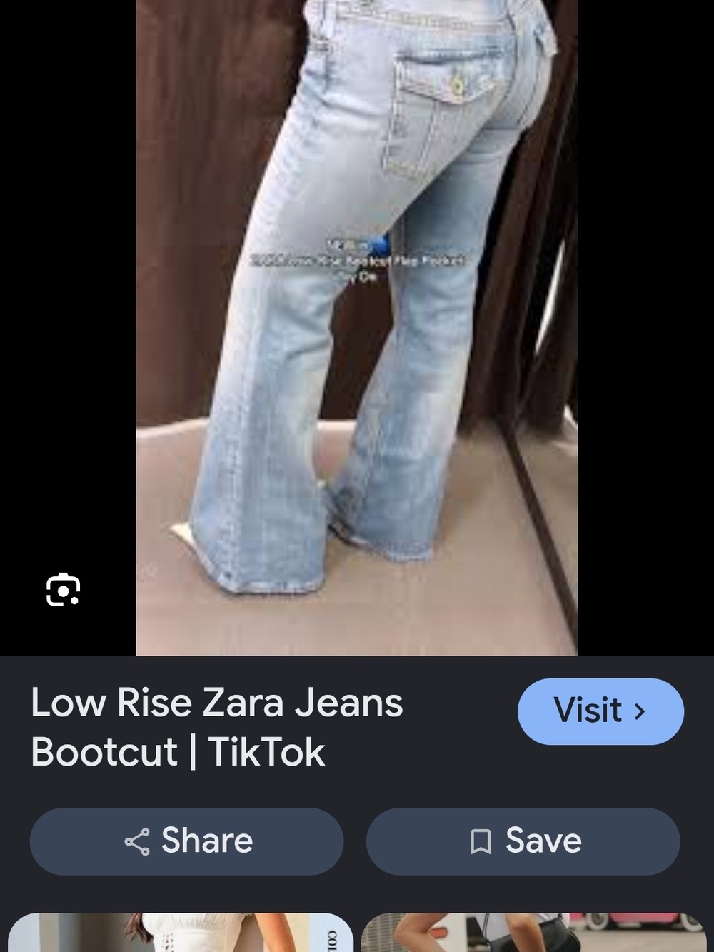 Zara Light Blue Low-Rise Flare Jeans